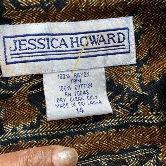 Vintage print blazer by “Jessica Howard” size 14 - Picture 5 of 6